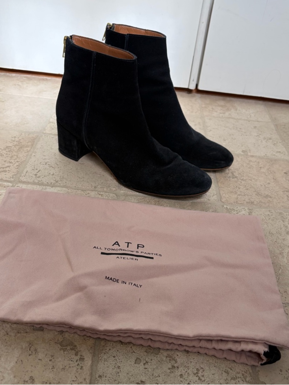 ATP Atelier Women's Black Suede Ankle Boots